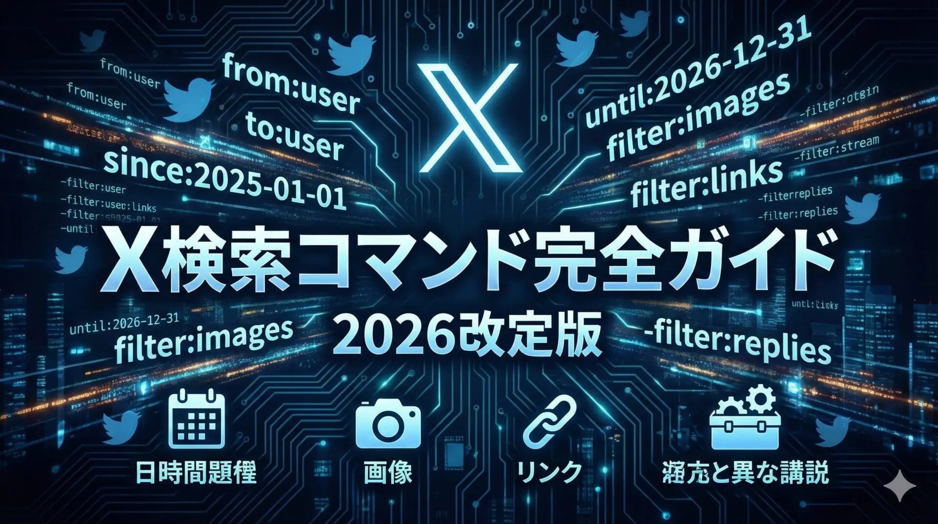 2026年版】X検索コマンド完全ガイド｜GrokとX検索の使い分けまで